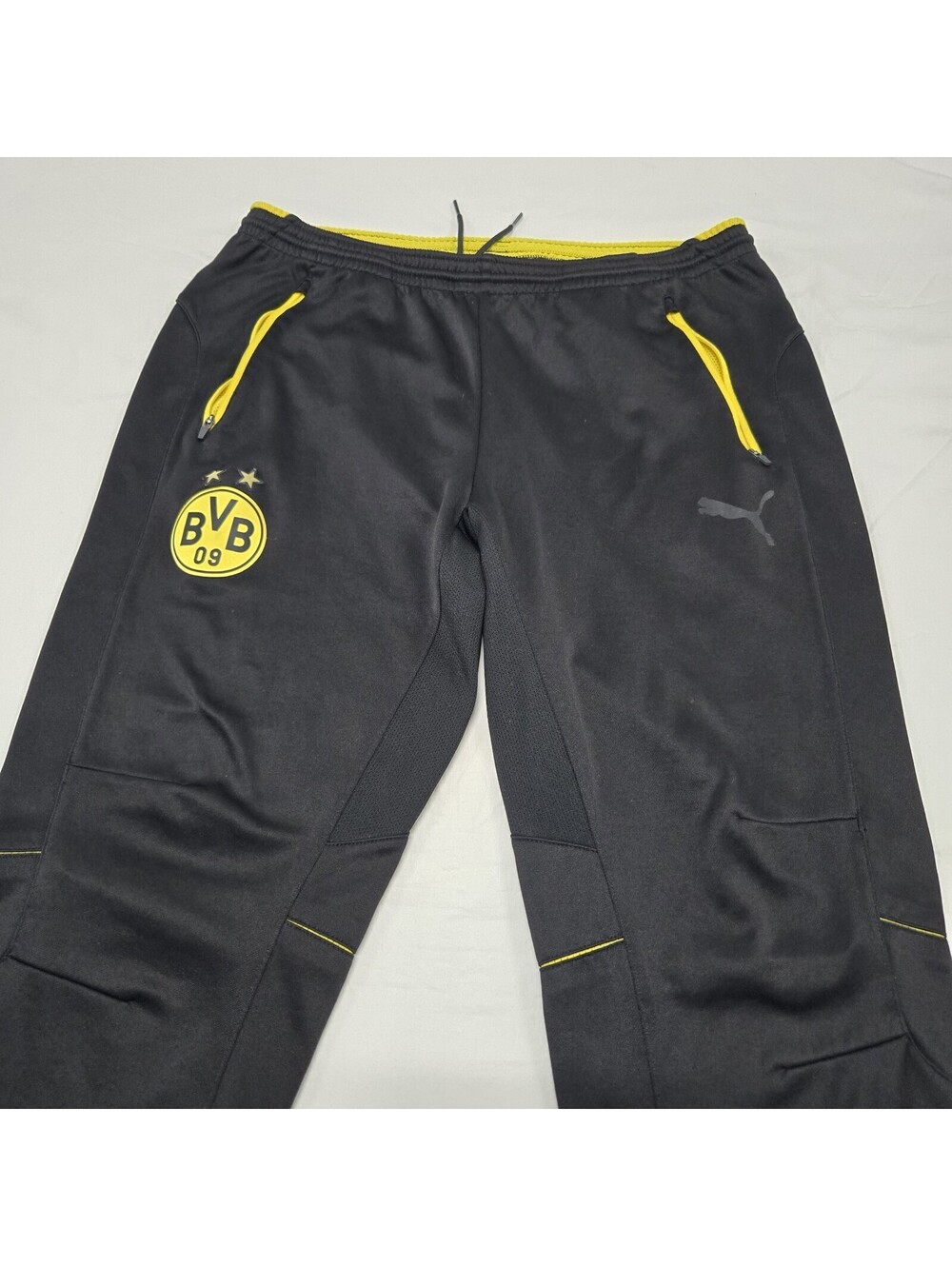 EUC Mens LARGE Official PUMA Borussia BVB Dortmund Black Dry Cell Training Pants